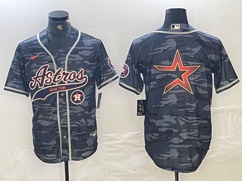 Men Houston Astros Blank Camo Jointly 2024 Nike MLB Jersey style 6->->MLB Jersey